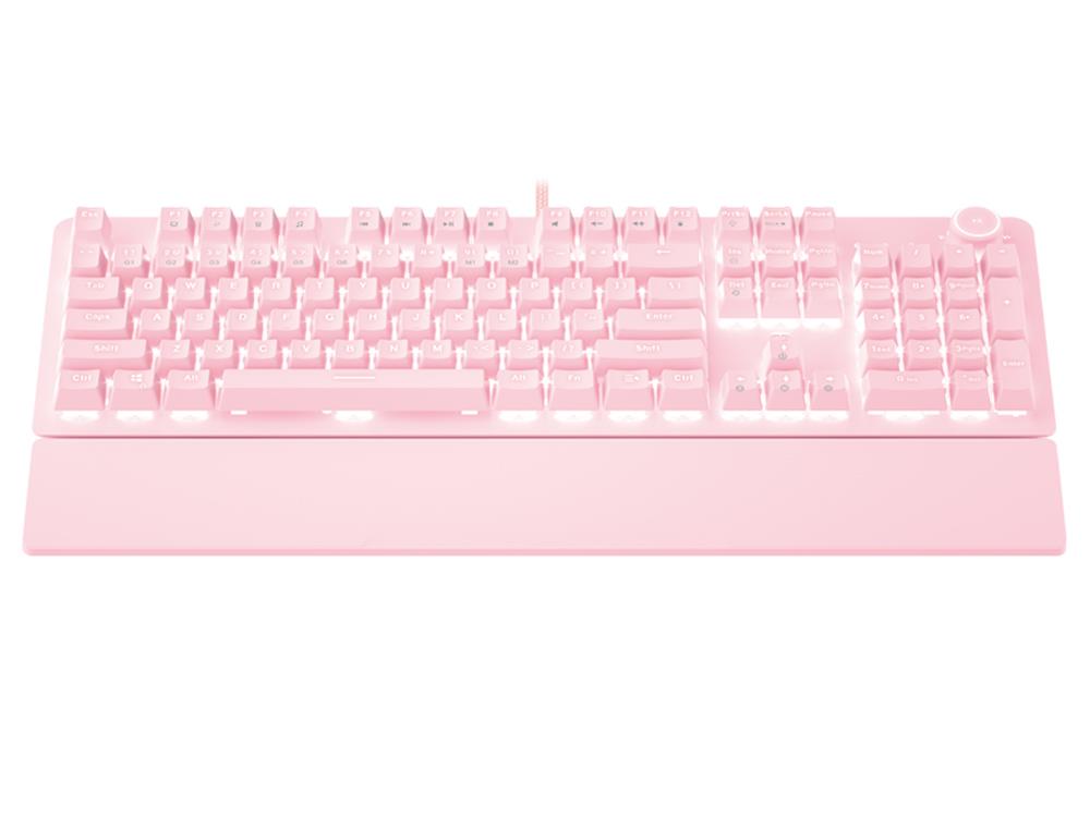 Fantech Maxpower MK853v2 RGB Red Switch Mechanical Keyboard with Knob - Pink