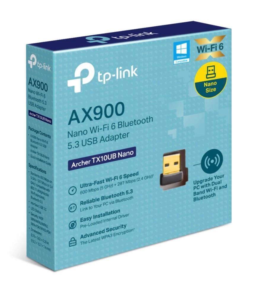TP-Link Archer TX10UB Nano AX900 Nano Wi-Fi 6 Bluetooth 5.3 USB Adapter by TP Link