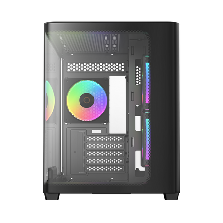 OCYPUS Iota C50 BLACK mATX case curve panel with digital display