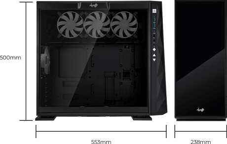 InWin 309 ARGB Tempered Glass Mid-Tower ATX Case-Black by InWin