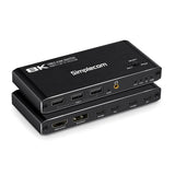 Simplecom KM470 2-Port USB-C KVM Switch 8K Docking Station HDMI 2.1 DP for Laptop Tablet by Simplecom