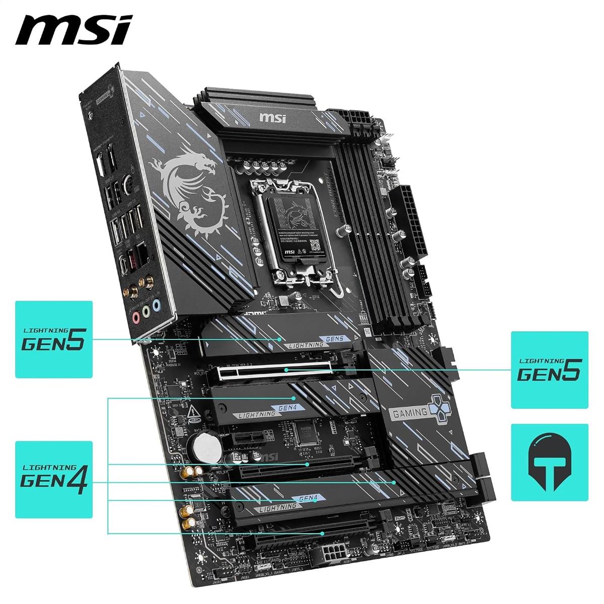 MSI Z890 Gaming Plus WIFI6E Motherboard, ATX-Supports Intel Core Ultra Processors (Series 2), LGA 1851 - DDR5