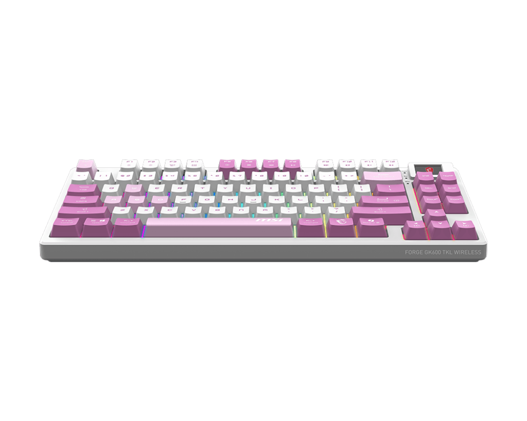 MSI Forge GK600 TKL Wireless RGB Linear Switch Gaming Keyboard - Violet