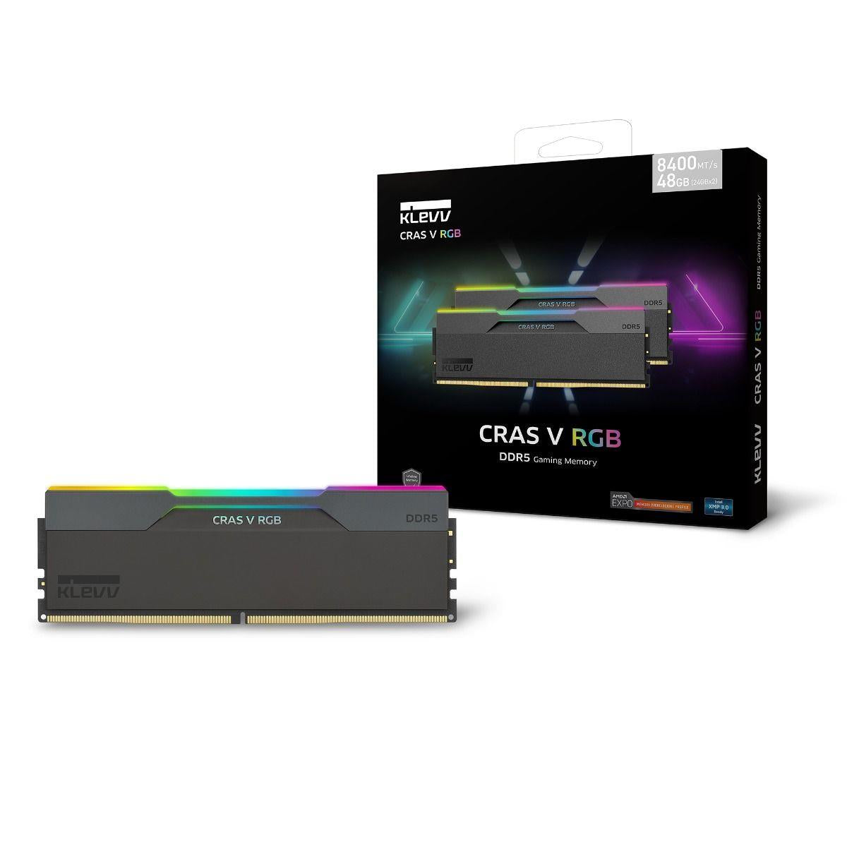 KLEVV CRAS V 64GB Kit RGB DDR5 6000MHz Black Memory