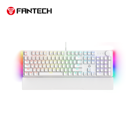 Fantech MAXPOWER II Wired Hot-Swap RGB Backlight Speed Grey Switch Mechanical Keyboard - White Wrist Rest by Fantech