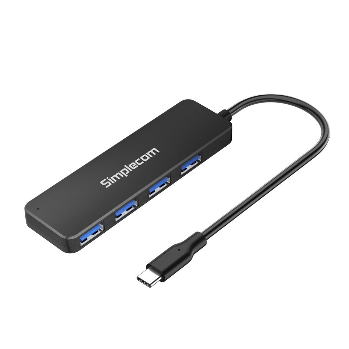 Simplecom CH340 Compact USB-C to 4 Port USB-A Hub