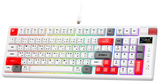 Fantech MK918 Atom Pro97 Hot-Swap Wireless Red Switch Mechanical White Keyboard with Display Screen