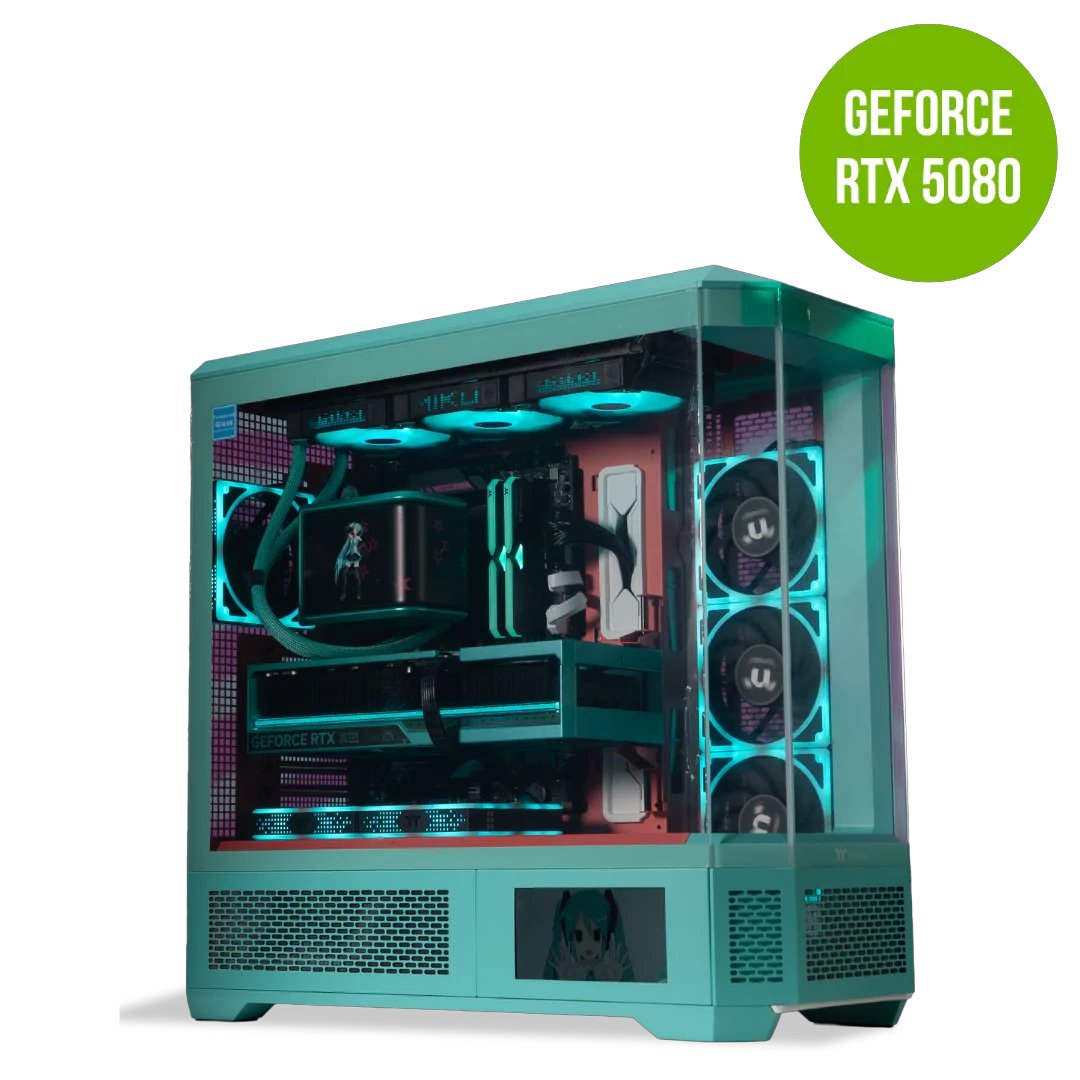 Thermaltake ASUS Hatsune MIKU Limited Edition Desktop PC, Ryzen 7, 32GB RAM, 2TB SSD, RTX 5080, Windows 11 Home by Thermaltake
