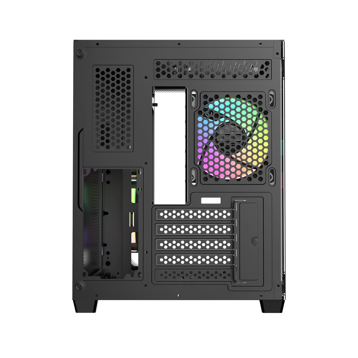 OCYPUS Iota C50 BLACK mATX case curve panel with digital display