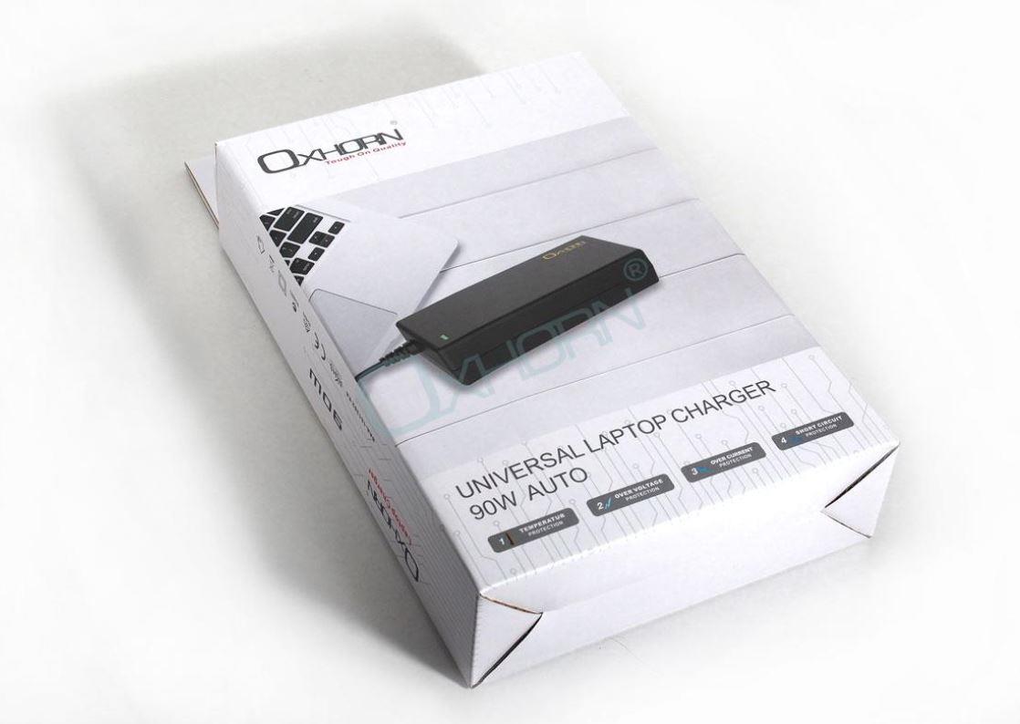 Oxhorn Laptop/ Mini PC Charger 90W Auto Universal Power Adapter with 11 Tips