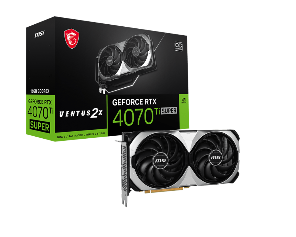 MSI GeForce RTX 4070 Ti SUPER 16G VENTUS 2X OC Video Card