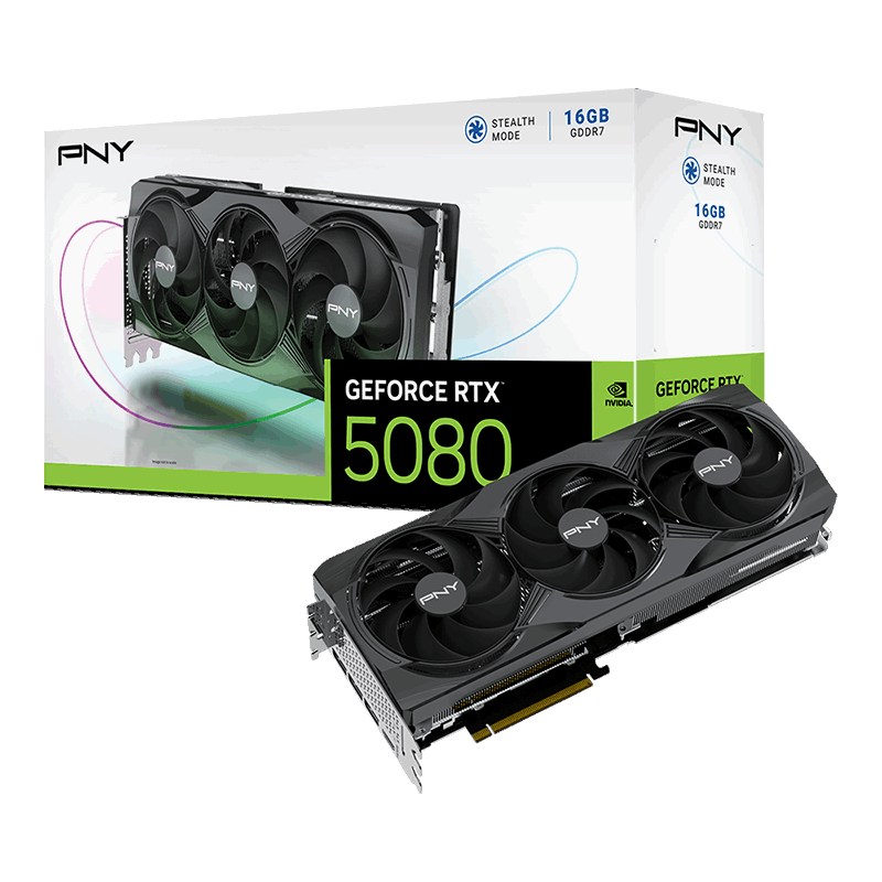 PNY GeForce RTX 5080 16GB Triple Fan OC Graphics Card