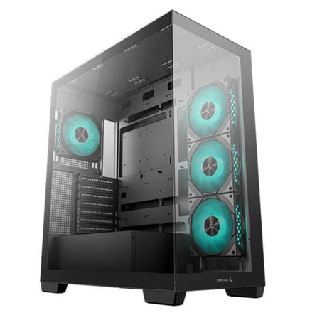 DeepCool CG580 4F Panoramic ATX Mid-Tower Case, 4 x Pre Installed Fans Single Chamber, Support Up to 2x 360mm Radiators by Deepcool