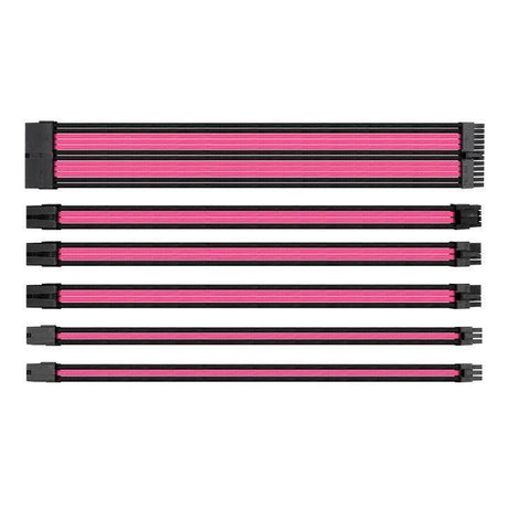 Thermaltake TTMod PSU Sleeved Cables Black/Pink - Electronics > Electronics Accessories > Cables > System & Power Cables from Thermaltake