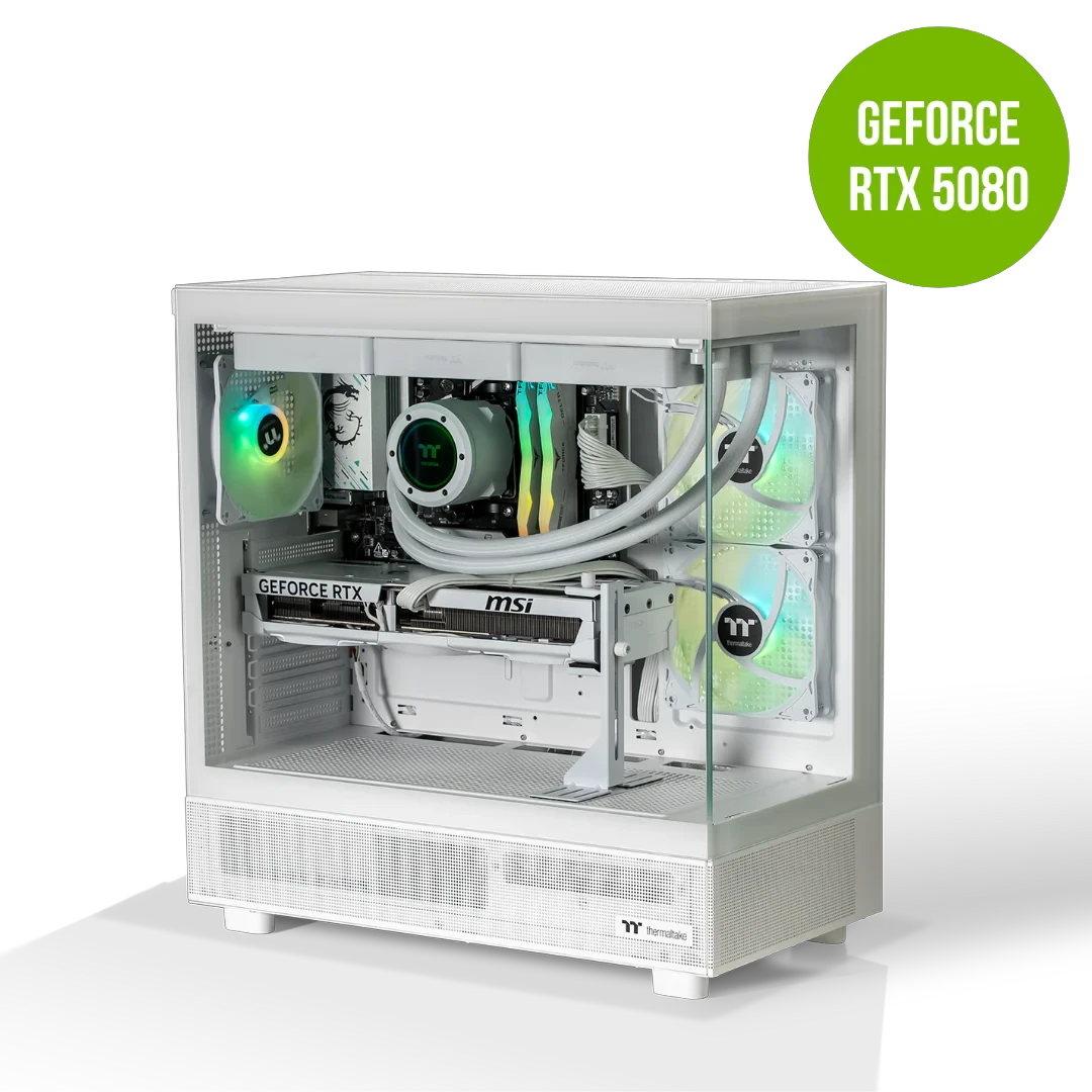 Thermaltake Horizon Xtreme V2 Ryzen 7 7800X3D RTX 5080 2TB SSD 32GB RAM W11H Gaming Desktop PC - Snow Edition by Thermaltake