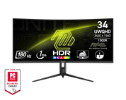 MSI MAG 342CQR E2 34inch 180Hz UWQHD VA Curved Gaming Monitor