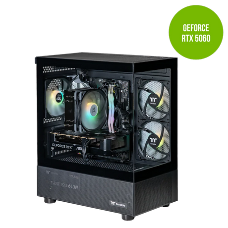 Thermaltake Horizon Elite i5-14400F, 32GB RAM, 1TB SSD, RTX 5060, Windows 11 Home - Black by Thermaltake