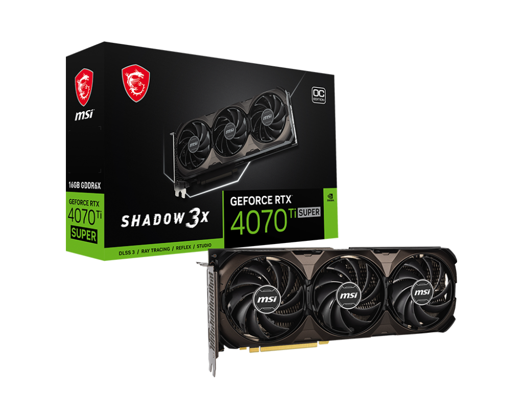 MSI GeForce RTX™ 4070 Ti SUPER 16G SHADOW 3X OC Video Card