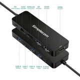 Simplecom CHT812 12-in-1 USB-C 4K Triple Display MST Docking Station with Dual HDMI DP by Simplecom