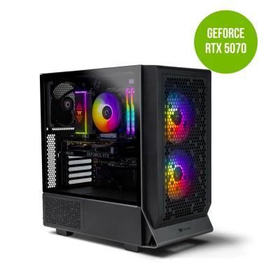 Thermaltake Infinity PRO V6 Ryzen 5 7600 RTX 5070 1TB SSD 32GB RAM W11H Gaming Desktop PC - Black by Thermaltake