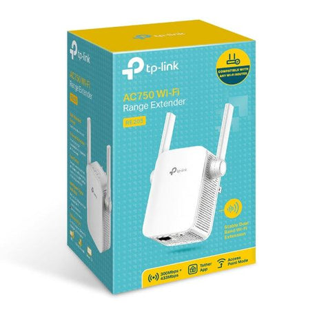 TP-Link RE205 AC750 WiFi Range Extender/Dual Band - Electronics > Networking > Repeaters & Transceivers from TP Link