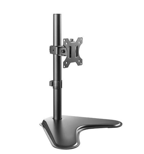 Brateck Single Free Standing Screen Economical double Joint Articulating Stell Monitor