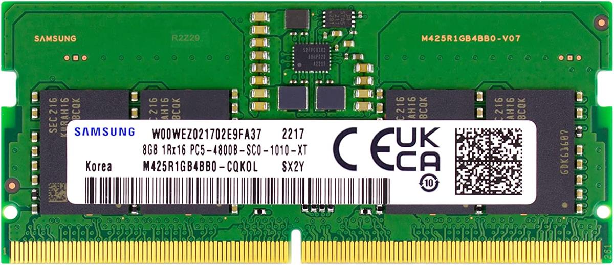 Samsung 8GB DDR5 4800MHz SODIMM PC5-38400 CL40 1Rx16 1.1V SO-DIMM
