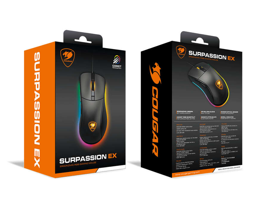 Cougar Surpassion EX Ergonomic RGB Gaming mouse