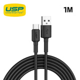 USP BoostUp Braided USB-C to USB-A Cable (1M) Black by USP