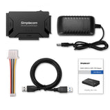 Simplecom SA492 USB 3.0 to 2.5", 3.5", 5.25in SATA IDE Adapter with Power Supply by Simplecom