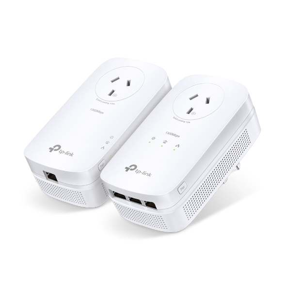 TP-Link TL-PA8033PKIT AV1300 3-Port Gigabit Passthrough Powerline Starter Kit
