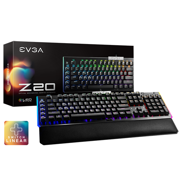 EVGA Z20 RGB Optical Mechanical (Linear Switch) Gaming Keyboard