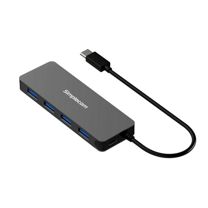 Simplecom CH320 Ultra Slim Aluminium USB 3.1 Type C to 4 Port USB 3.0 Hub