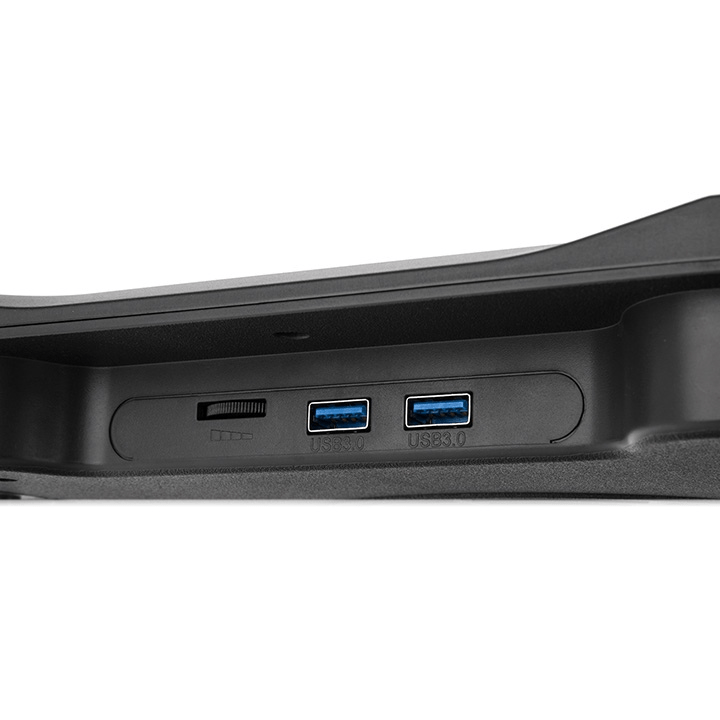 ThermalTake Massive 12 Max Steel Mesh Panel with 1 x 120mm and 4 x 80mm Fans, 10" - 17in Notebook Cooler CL - N018 - PL12BU - A - IT Warehouse