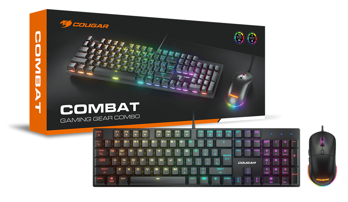 Cougar Combat Desktop Gaming Combo Mechanical Keyboard and Mouse - from Cougar