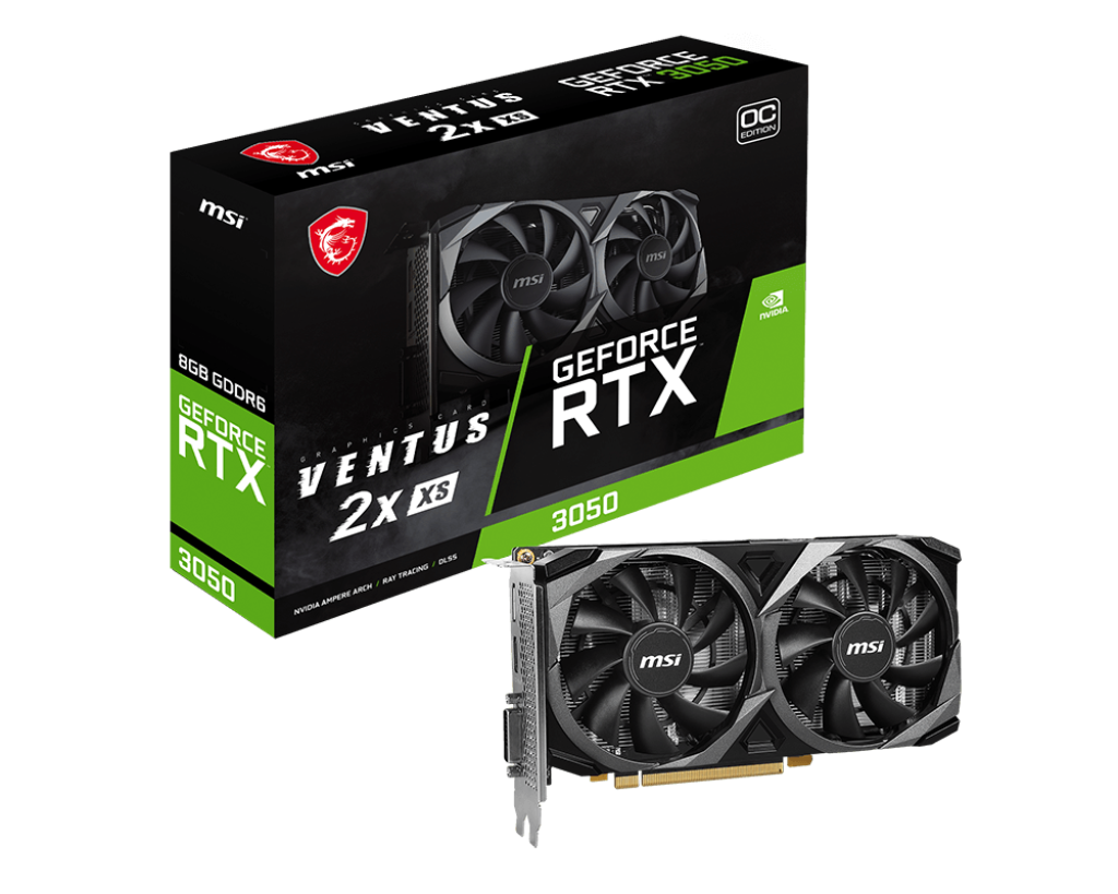 MSI GeForce RTX 3050 Ventus 2X 8GB OC Graphics Card by MSI