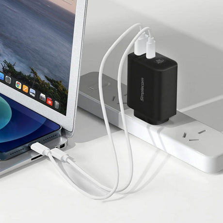 Simplecom CU265 Dual Port PD 65W Fast Wall Charger
