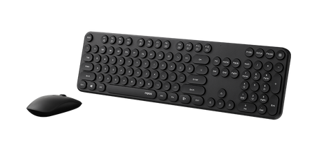 RAPOO Wireless Optical Mouse & Keyboard Black