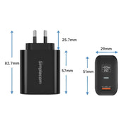 Simplecom CU265 Dual Port PD 65W Fast Wall Charger