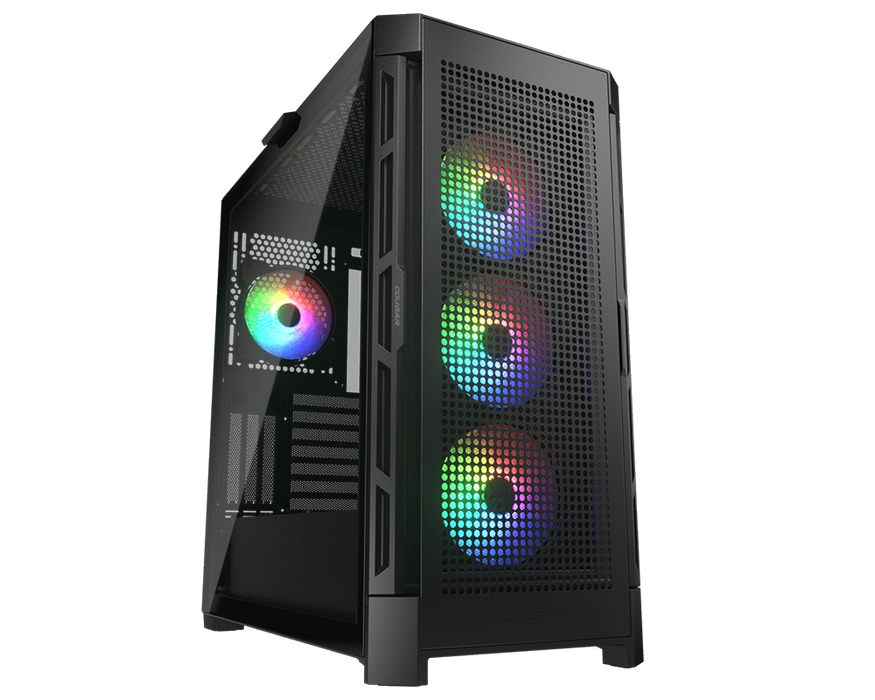 Cougar AIRFACE PRO RGB BLACK Airflow Gaming Case. 4x ARGB Fans, 360mm, USB-C