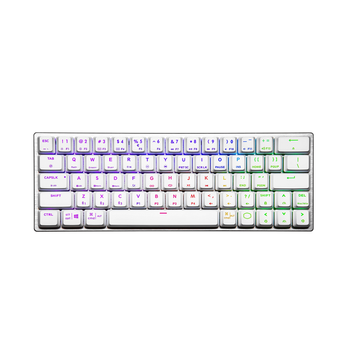 Cooler Master SK622 White RGB Compact Wireless Mech Keyboard - Low Profile Red