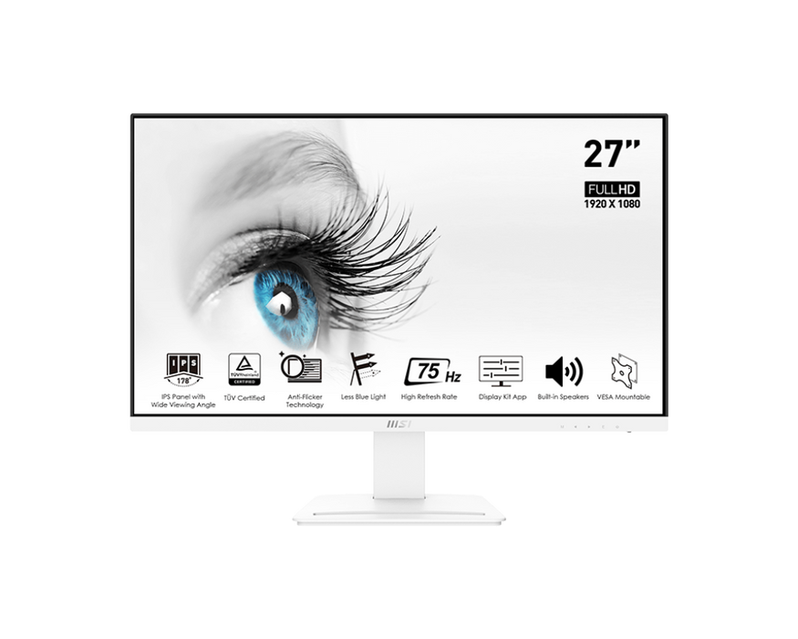 MSI PRO MP273W 27inch FHD IPS Business Monitor - White