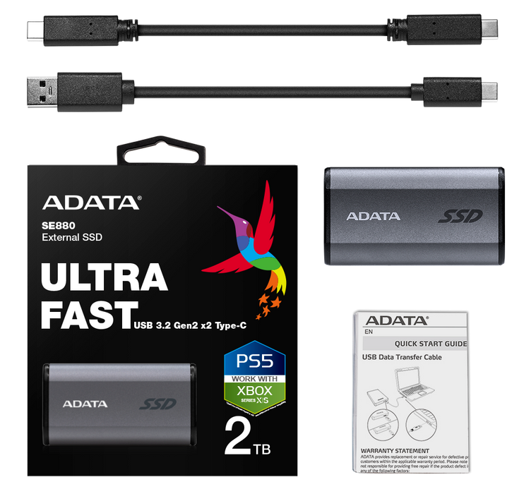 ADATA Elite SE880 2TB External Portable SSD