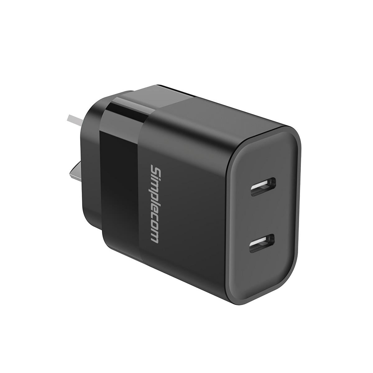 Simplecom CU221 Dual USB-C Fast Wall Charger PD 20W