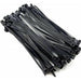 8Ware 200mm x 2.5mm (4in) Bag Of 100-Pack UV Resistant Wide Nylon Zip Cable Ties Black - IT Warehouse