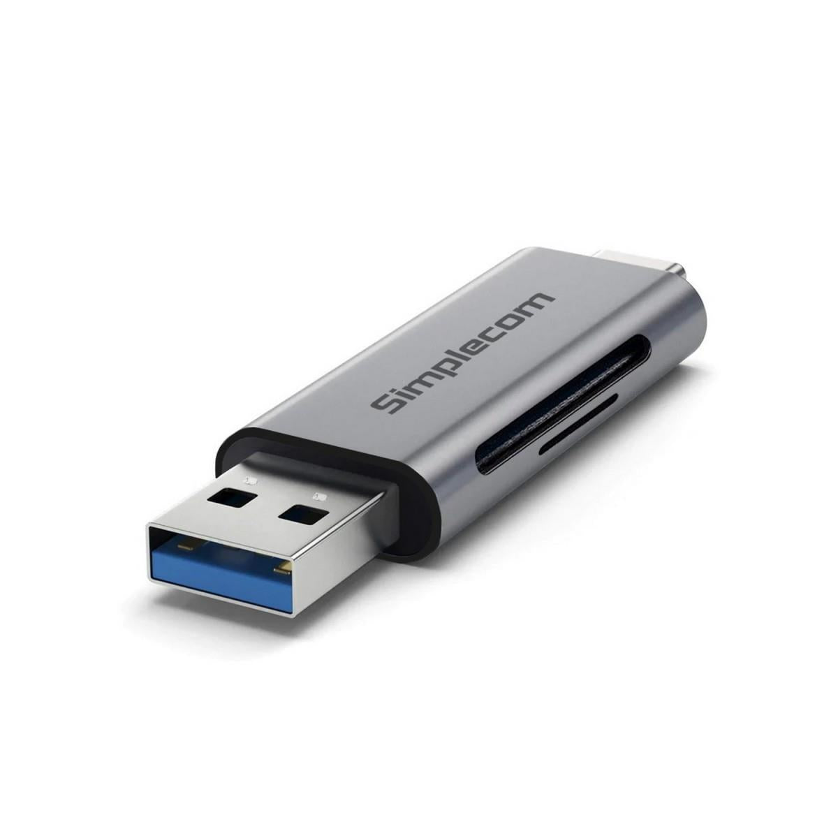 Simplecom CR402 SuperSpeed USB-C and USB-A SD/MicroSD Card Reader
