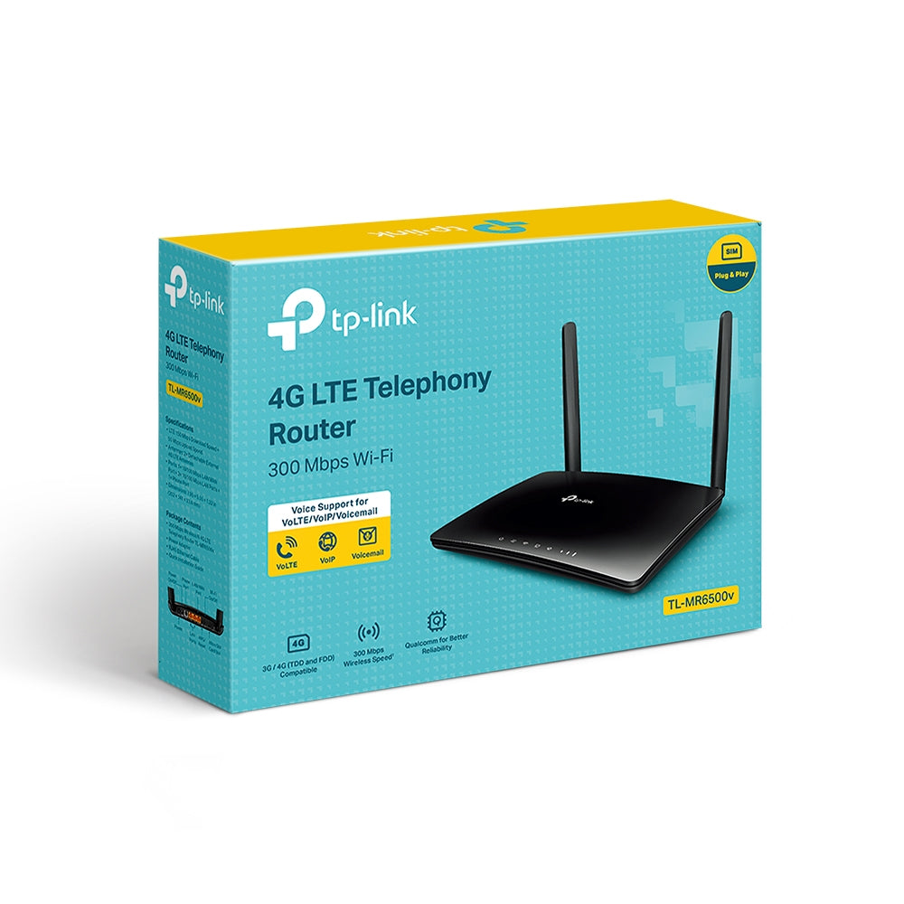 TP-Link TL-MR6500V N300 4G LTE Telephony Wi-Fi Router