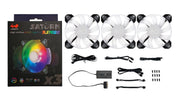 InWin Saturn ASN120 ARGB Black/White 120mm Fan, 3-Pack