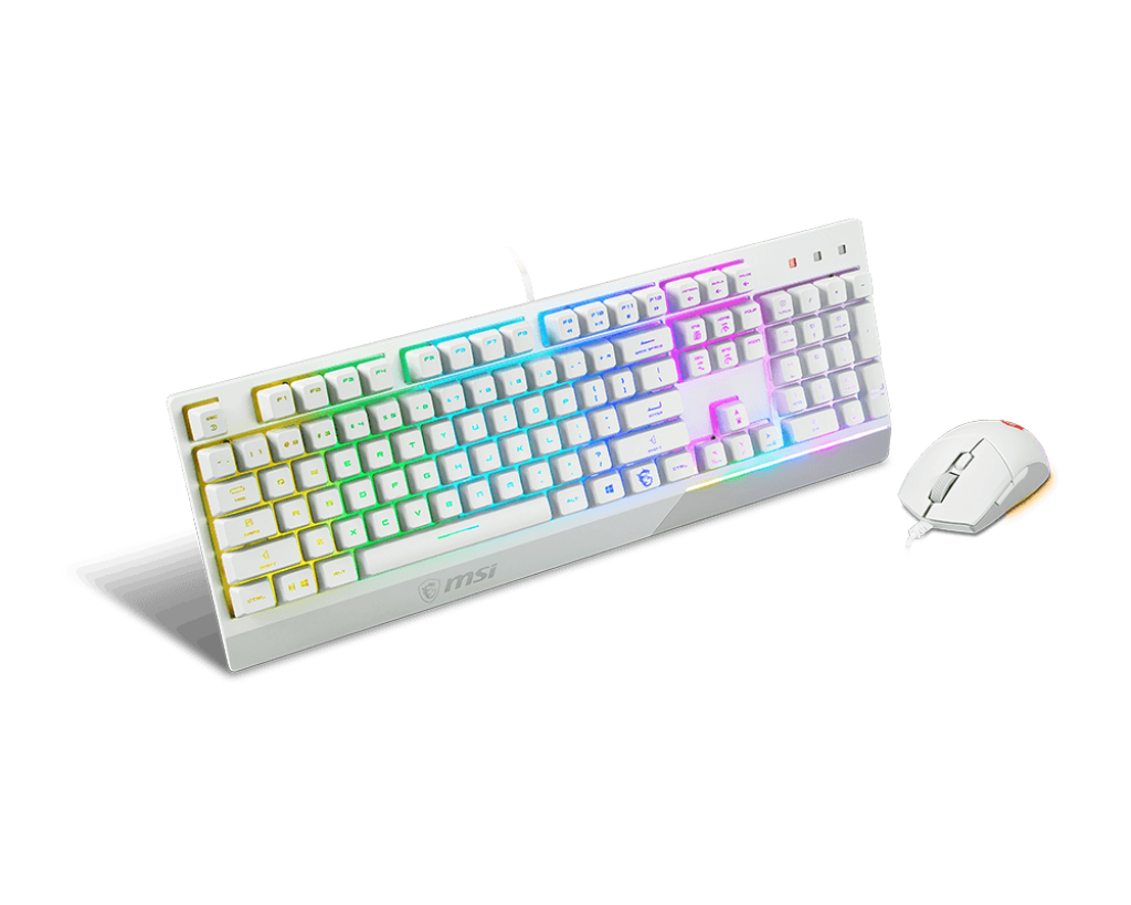 MSI Vigor GK30 RGB Gaming Keyboard and Mouse White by MSI