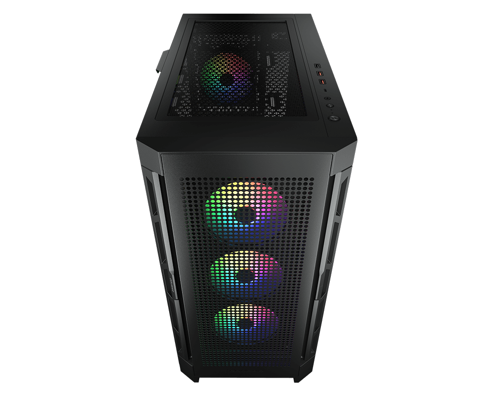 Cougar AIRFACE PRO RGB BLACK Airflow Gaming Case. 4x ARGB Fans, 360mm, USB-C